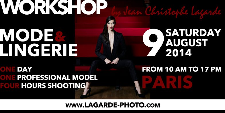 Workshop Mode et lingerie Jean Christophe Lagarde Photographe Paris