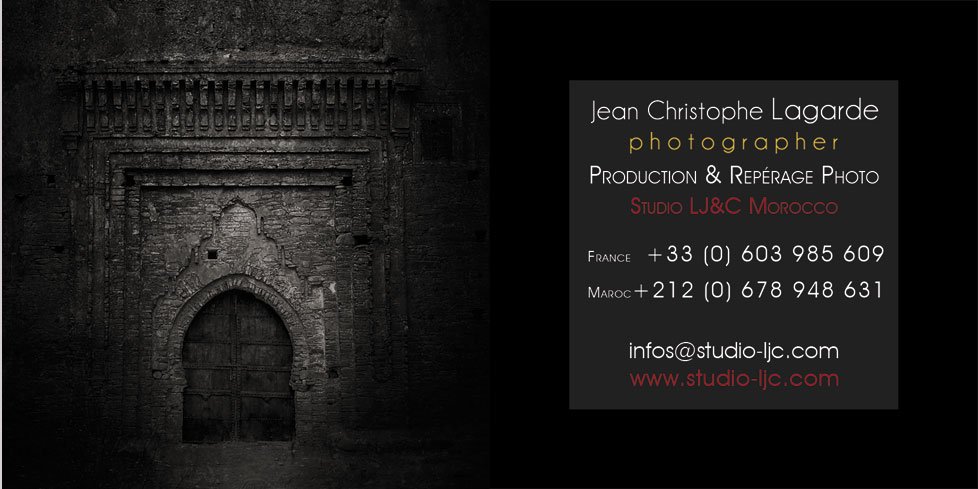 Coordonnées Production Photo et repérage photo au Maroc Studio LJ&C Marrakech
