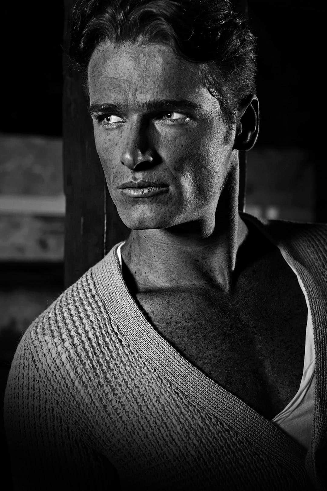 Gaël Laudet portrait en noir et blanc par Jean Christophe Lagarde