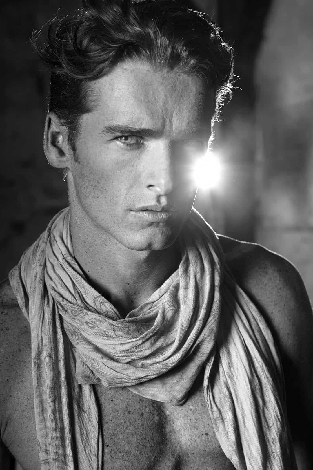 Gaël Laudet portrait en noir et blanc par Jean Christophe Lagarde